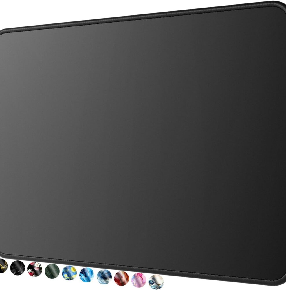 MROCO Essential Office & Gaming Mouse Pad, 30% Larger, 8.5” x 11” in, Black